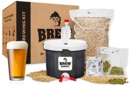 Brew Monkey® Kit Per Fare La Birra IPA | Kit Base 5 L | 5,7% VOL. | Kit Per La Produzione Di Birra A Casa | Idee Regalo Uomo | Kit Birra | Regali Uomo Originali | Regalo Uomo Natale
