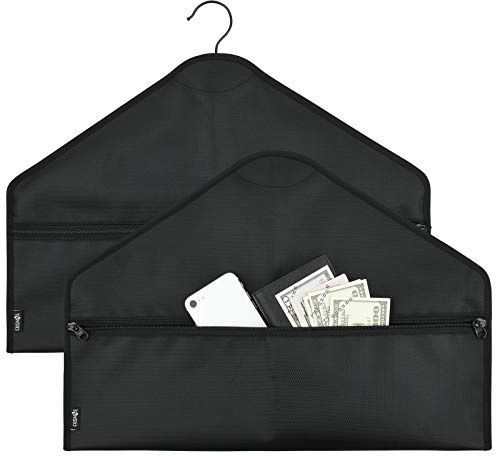 Cosmos Pack of 2 Hanger Diversion Safe Bag | Hidden Pocket Safe | Hanger Secret Hanging Safe Zipper Pouch Bag for Hide Personal Items in Travel, Home and Hotel