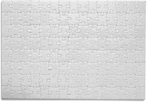 Weißes Blanko-Puzzle selbst gestalten und bemalen - Leeres Puzzle mit 120 Teilen, 29 x 20 cm - Glänzende Oberfläche mit Glitzerpartikeln