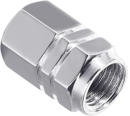 8X sportliche und leichte 8X Radstopfen für Auto-, Motorrad-, Fahrrad- oder Skateboard-Räder, aus Aluminium mit Dichtungsring. (Silber)