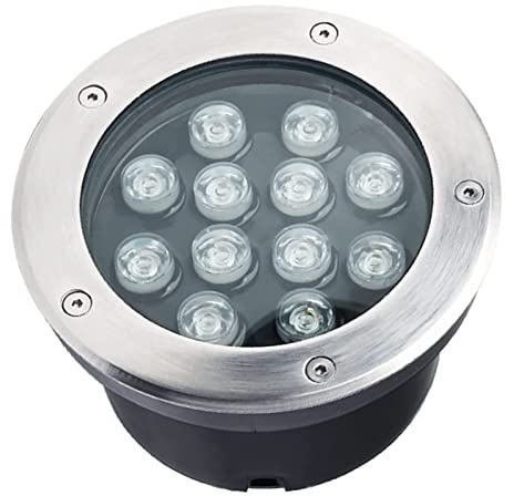 WZYJLyds Spot LED Extérieur Encastrable Spot encastrable au sol IP67 etanche lumières enterrées éclairage encastré pour Jardin Pelouse Terrasse Chemin Bain, Acier Inoxydable(Cold White light,6W)