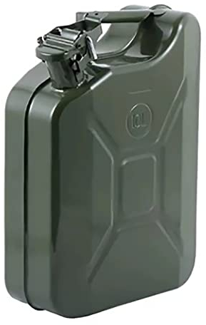 Pceewtyt Garrafa Gasolina deposito gasoil 20Litros Lata de Gasolina y Diésel en Metal Bidón de Combustible de 20 litros Boquilla Incluida con Cierre de Seguridad garrafa 10 li(Size:10L)