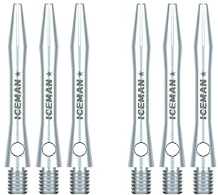 RED DRAGON Gerwyn Price Iceman Logo Plain Aluminium Dart Stiele (Schaft) - 3 Sätze pro Packung (9 Stems in total)