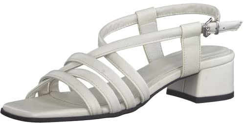 Marco Tozzi Dam 2-2-28220-20 sandalett sandaler med klack, offwhite, 40 EU, VIT, 40 EU