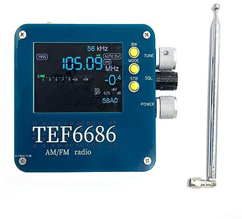 TEF6686 Vollband-Radioempfänger Vollband-FM/AM/Kurzwelle HF/LW Funkempfänger mit Teleskopantenne
