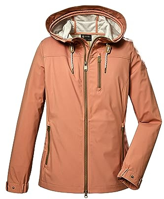 G.I.G.A. DX Softshelljacka för kvinnor med huva/utomhusjacka GS 24 WMN SFTSHLL JCKT, persika, 48, 41669-000