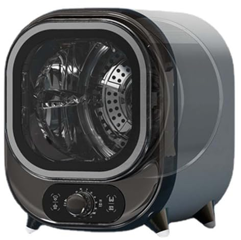 DPDZSW Small Tumble Dryer, Portable Condenser Tumble Dryer, 5kg Vented Tumble Dryer, Perfect for Counter Top or Wall Mounted Use, Compact, Mini Spin Dryer, 0.8kg Load Capacity,ElegantBlue