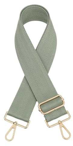 Einfarbig Schultergurt Taschengurt Verstellbarer Breit 5CM für Damen und Herren,Längenverstellbarer 75-130cm Schulterriemen,Taschengurte zum Wechseln,DIY Zubehör für Tasche,Umhängetasche,Matcha-Grün