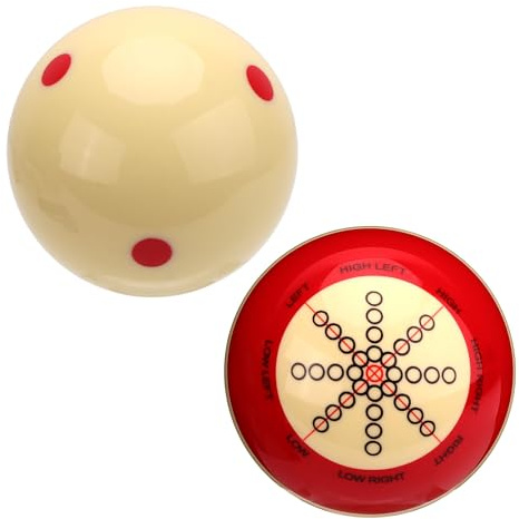 NQEUEPN 2pcs Billiard Training Cue Ball, Pool Training Balls Billiards Practice Accessories Billiards Training Pool Table Training Red Dot Cue Ball Billiards Cue Ball for Games Sports Billiard Table