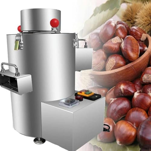 LSHFYV Peladora automática de castañas, peladora de castañas de Acero Inoxidable, peladora eléctrica Comercial de 200 kg/h, para castañas de Distintos tamaños,220V
