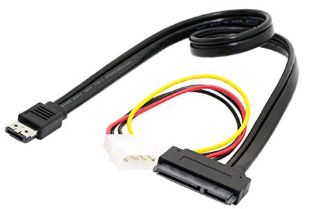 Lbvzxkad ESATA Power ESATA Combo to 22Pin & IDE 4Pin 5V 12V Cable Adapter for 3.5 inch 2.5 inch Hard Disk Data Cable 50cm