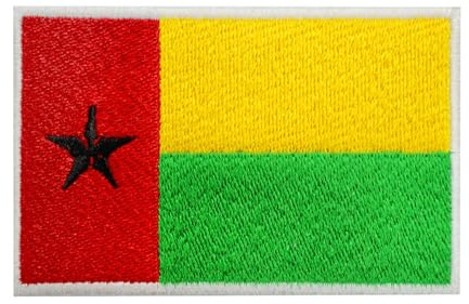 Guinea-Bissau Länderflagge Patch zum Aufbügeln bestickt Applikation Patch Guinea-Bissau Länderflagge zum Aufbügeln oder Aufnähen