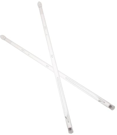 Bunte LED Drumsticks aus Polymer, 1 Paar mit Lichtfunktion | Weiß, 8 Stück Lr44 Knopfzellen, aus W132-serie, mit Verstärktem Endknopf