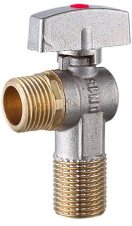 Massives Messingventil, 1/4-Drehung, Absperrventil, Einlassauslass, 0,95 cm Adapter, Warm- und Kaltwasser-Badezimmerventil für Badezimmerzubehör