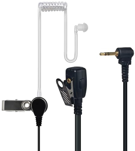 YNIBST Schallschlauch Funkgerät Headset mit PTT-Mikrofon | Funkgeräte Kopfhörer, kompatibel mit Motorola Talkabout TLKR T60, T62, T80, T82, T82-Extreme, T92 H2O Walkie Talkie