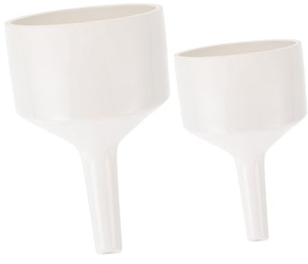 MAGICLULU Imbuto Buchner 2 Pezzi per Filtrazione Precisa in Ceramica Bianco Bocca Smussata e Facile da Pulire per Laboratorio e Studenti