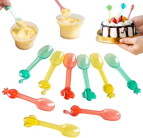 Mini Ice Cream Spoons – 27pcs Reusable Colorful Kids Gelato Spoons for Ice Cream & Dessert