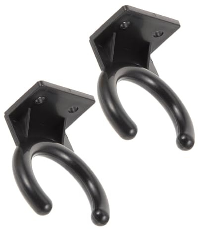 Mikrofonhaken 33mm, Wandhalterung für Mikrofone, Schwarz | Kunststoff, Universell Einsetzbar, Clip Ausführung für 2 Stück, Passend für Konzert und Studio