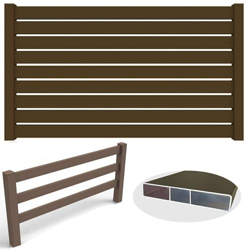 Listone doga AluMIA150 in Alluminio spessore 20mm profili per recinzioni frangivento staccionate (Rovere, 15x180cm)
