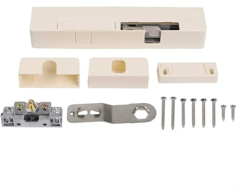 Caswynlife Chiudiporta idraulico per porte in legno, tampone di smorzamento regolabile con chiusura silenziosa e design anti-pizzico, adatto per uso interno ed esterno, bianco/nero (bianco-sinistro)