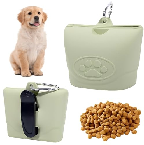 bolsa premios perro, bolsas de silicona para comida para perros, alimentación para perros, bolsas de silicona para entrenamiento de snacks para perros, bolsas de entrenamiento para mascotas
