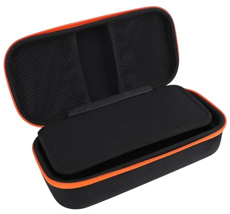Hamwesh Kompakte Mikrofontasche, Robuste Eva-Schale, Doppelter Reißverschluss, Netztaschen für Zubehör, für Dual-Mikrofonsystem, Empfänger, Adapter, AA-Batterie