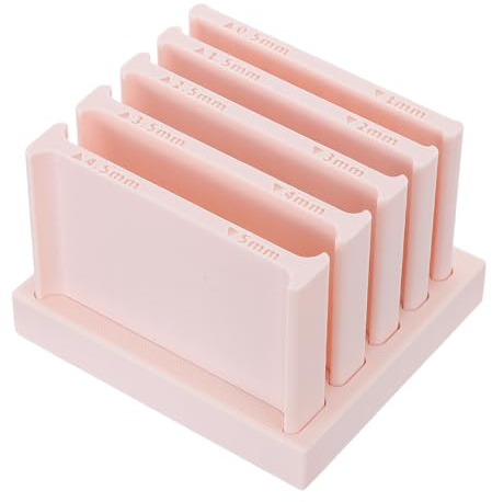AKOOSY Herramienta Para Estirar Arcilla PoliméRica Con Escala Juego De Rodillos Para Laminar Tiras 1 Base Y 5 Guías De Grosor Para CeráMica Modelado Y Manualidades