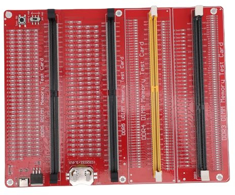 Asixxsix Memory Tester, Memory Diagnostic Tester with LED Light, 4 in 1 RAM Card for Desktop, Laptop, and Server Computer Maintenance Repair, DDR3 DDR4 DDR5 UDMM DDR5