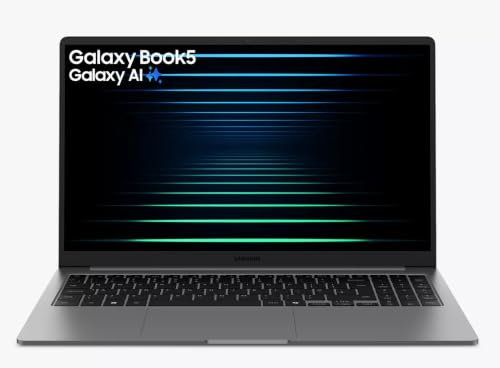 Samsung Galaxy Book5 15.6 FHD Laptop, Intel Core Ultra 7 255U, 16GB RAM, 1TB SSD, Intel AI Boost NPU, Galaxy AI, Copilot Key, Windows 11 Home, Gray (NP750XHD-KD5UK)