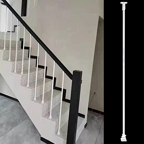 Vit smidesjärn trädgårdsvilla trappor baluster 35 39 43 47 51 55 150 cm, 1 2 5 10 st balustrar spindel kit för hall, 2 3 4 5 6 7 trappsteg, trappdekorstolpar för trappa