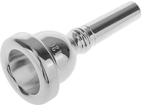 Posaunenmundstück 12C, Silber, Ansatztrainer für Posaune, Kupferlegierung, für Teenager und Kinder, für die meisten Tenorposaunen, 12C-Kennzeichnung, ideal für Proben, Unterricht und Auftritte