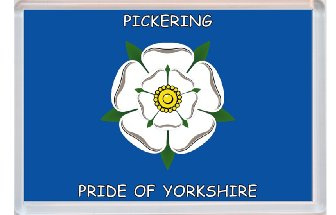 Pickering - Pride of Yorkshire County Flag - Jumbo Fridge Magnet