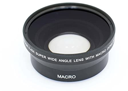 vhbw Weitwinkel-Vorsatzlinse 0,45x für Kamera Objektive mit 62 mm Gewinde
