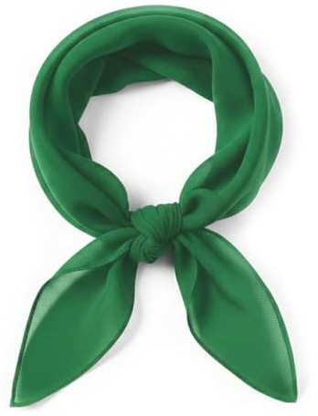 TigerTie Fin chiffong för damer i enfärgad – storlek 58 cm x 58 cm, Grön, Nickituchgröße: ca. Länge 58 cm, Breite 58 cm
