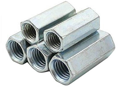 2pcs M18 x 2.5 x 54mm Long Rod Coupling Hex Nut Connector Zinc Plated