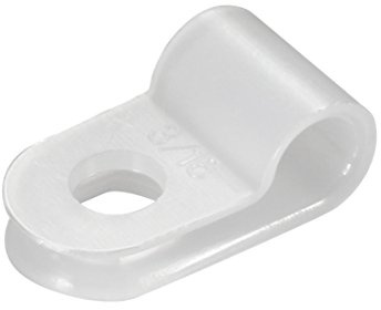 sourcing map 30 Stück Kabelschellen 4,8mm R-Kabelklemmen Weiß | Schraubbar Kabelhalter Nylon Kabelklemme Drahtklemme Cable Clips für Kabel-Management Kabelführung Kabelbefestigung