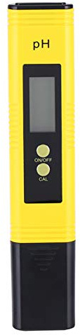 MAGT Digitales PH Messgerät, LCD PH-Tester für Wasser 0,01 Auflösung 0.00-14.00 Messbereich Wasser PH Messgerät Mit Auto-Kalibrierung für Aquarium Pools Trinkwasser Schwimmbad (Farbe : Gelb)