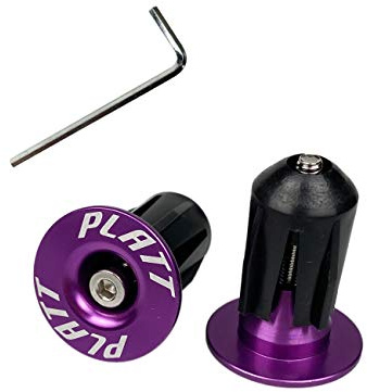 Platt Tappi terminali manubrio in alluminio MTB bici da strada BMX (1 paio), Viola