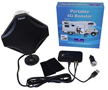 Falcon LTE 4G Antenne Wi-FI Point d'accès DIY Kit 4G, Plug and Play, LTE/GSM/3G/2G, Camping-Car, Caravane, Camion, Camping-Car Van, Telekom LTE, Vodafone, Telefonica et O2