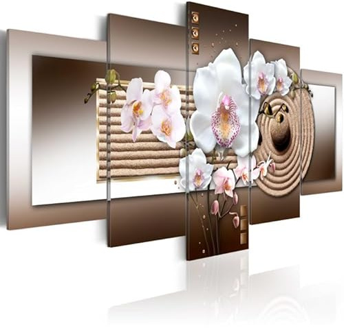 Paris Prix Tableau Imprimé Orchid & Zen Garden 50 x 100 cm