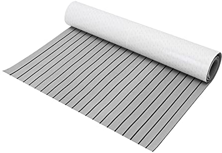 Worship 1200mmx2400mmx5mm. Eva Schaum-Teakholz-Terrassendielen-Blechboot- Bodenbelag for Yacht-Self-Klebstoff-Schaumstoff-Meeresboden-Faux-Boots-Terrasse (Color : Gray)