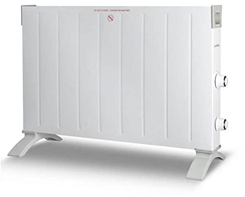 Bakaji Termoconvettore Stufa Elettrica a convenzione Potenza 1250 / 2500W Termostato Regolabile Corpo in Metallo Sottile