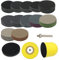 VIBRATITE 184 Stück Schleifscheiben 50mm Klett Nasse Trockene Schleifpads, (Körnung 60-10000) Sandpapier Schleifwerkzeug Mit 1/4 Zoll-Schaft für Holz Metall Spiegel Schmuck Polieren