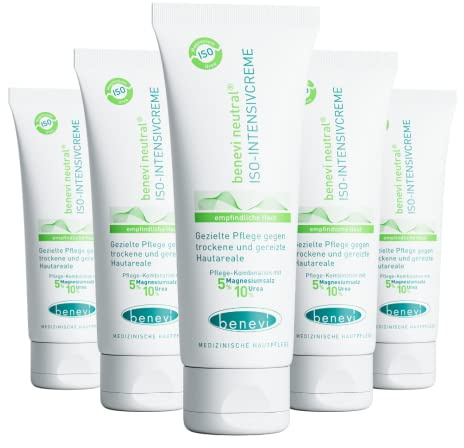 benevi ISO-Intensivcreme 75 ml mit Magnesium und Urea für trockene juckende schuppende Haut - auch als Basispflege bei Altershaut und zu Neurodermitis oder Schuppenflechte neigender Haut