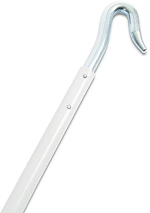 Manivelle et poignée pour volet roulant manuel - Longueur totale jusqu'à 1510 mm - Laqué blanc - Kit complet (Manivelle crochet 1000mm)