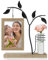 Aresvrgo Marco de Fotos 10x15 Personalizado,Marcos Dobles para Fotos para 2 Fotos,con áRbol De Metal y JarróN de Cristal,Portaretratos para Fotospara,Regalos Familiares y Amigos (Marrón claro)