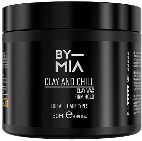 BY MIA Clay and Chill Wax 130ml | Hair Clay Men | Matte Look | Firm Hold | Mens Hair Clay | Matt Clay Hair Men