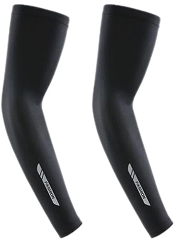 Poupangke Armstulpen mit UV-Schutz, atmungsaktive Armstulpen, Sonnenschutz für – LSF 50+, UV-Schutz, Armstulpen für Outdoor-Sportarten beim Wandern, Ausflüge, Klettern, Autofahren, Camping, Schwarz ,