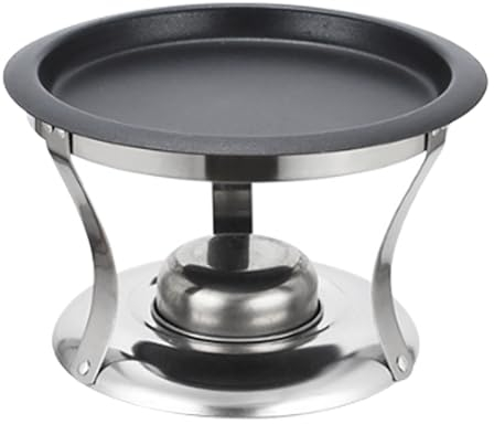 Tragbarer Grill aus Edelstahl mit Antihaftbeschichteter Grillpfanne, Multifunktionaler Mini-Grill für Familiencamping, Outdoor-Reisen (S)