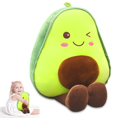 Auirshiky Avocado Kuscheltier - Weiches Kissen Und Umarmungskissen, Stofftier Für Kinder, Geschenk Für Jungen Und Mädchen